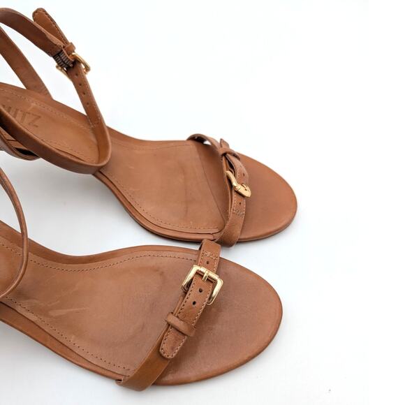 Schutz Aurora Buckled Stiletto Heel Sandals Women's Brown Size US7.5B EU38 - Picture 11 of 11